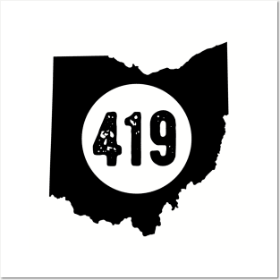 419 Area Code Ohio Posters and Art